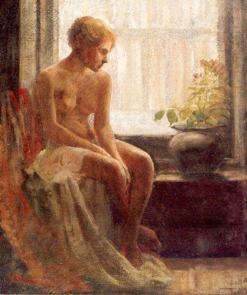 Mulhaupt, Frederick John Nude Seated by a Window china oil painting image